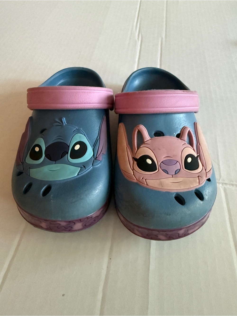 Disney Blue & Pink Stitch Slip-On Kids Clogs